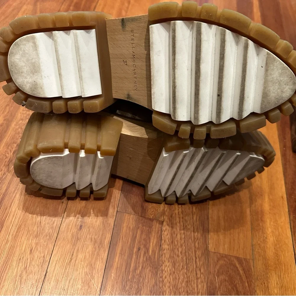 Stella McCartney Camel Ankle Boots with Platform Sole - Picture 3 of 6